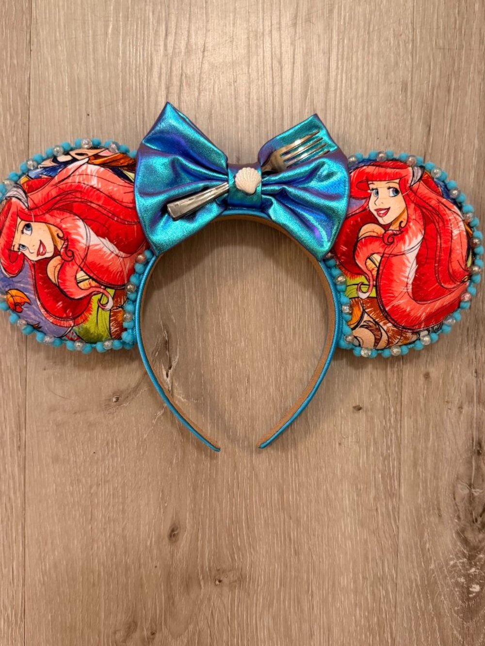 Custom Double-Sided Ariel Little Mermaid Mickey Ears Headband